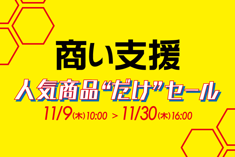 ネット通販“商い支援” 「人気商品“だけ”セール」のご案内